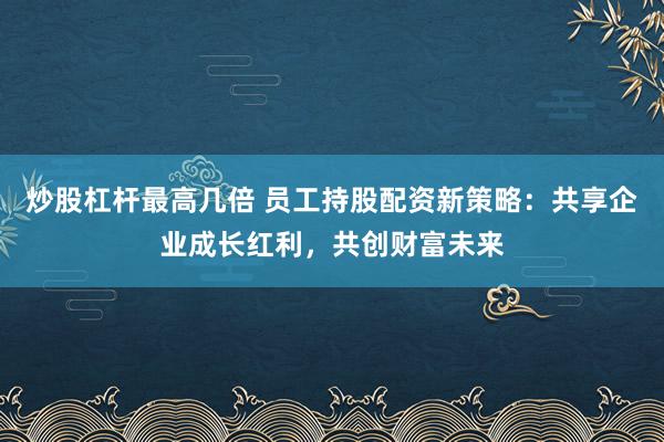 炒股杠杆最高几倍 员工持股配资新策略：共享企业成长红利，共创财富未来