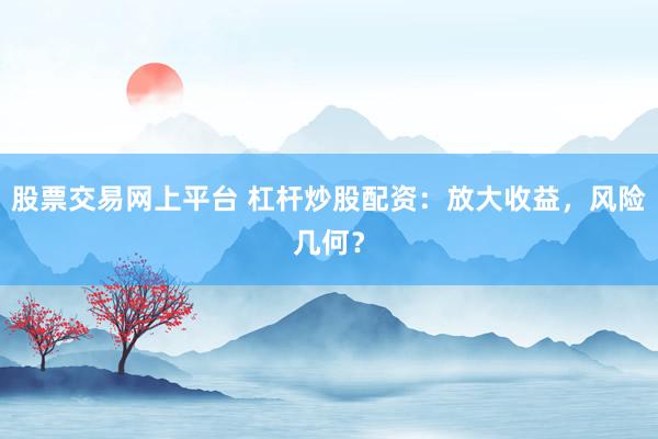 股票交易网上平台 杠杆炒股配资：放大收益，风险几何？