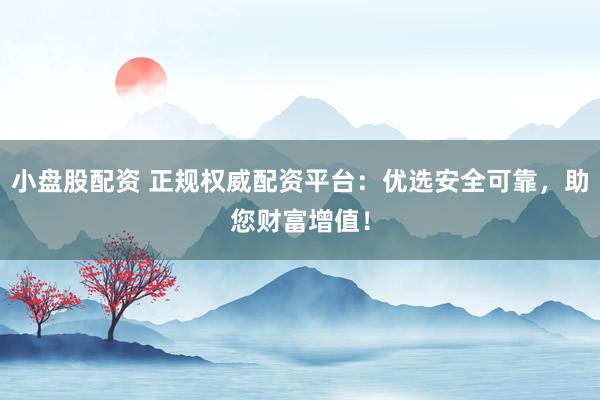 小盘股配资 正规权威配资平台：优选安全可靠，助您财富增值！